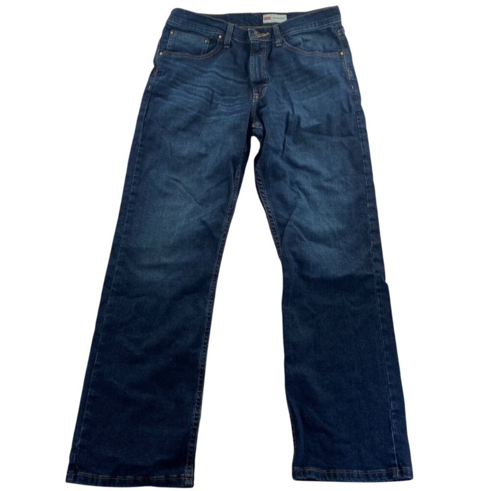 Wrangler Men's Jeans 31x30 Blue Dark Denim Straight Leg Cotton Stretch Classic